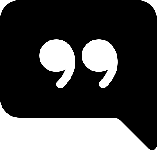 Chat, right, quote, fill icon