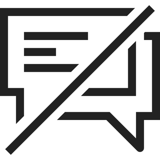 Ban, chat, comments, communication, message, alert, notification icon