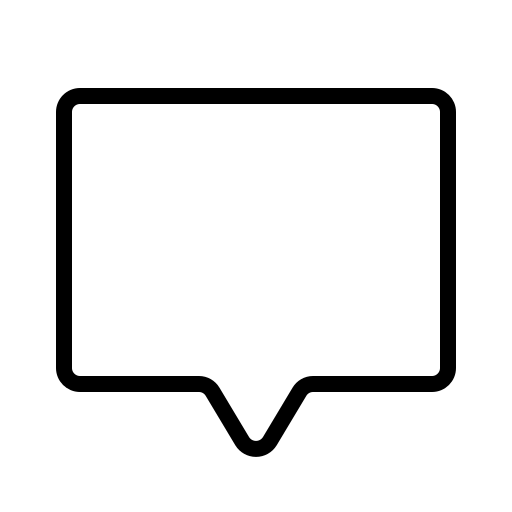 Chat, centered, thin icon