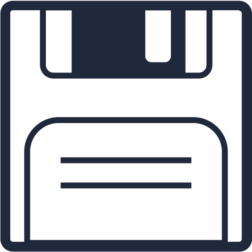 Hard, storage, download, disk, floppy, disc, save icon