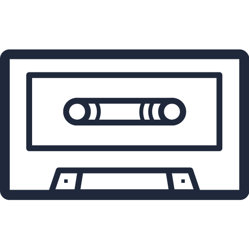 Cassette, compact, data icon