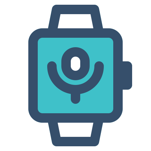 Microphone, recorder, smart, smart watch, watch icon