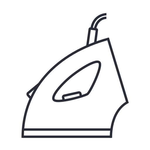 Iron, smoother, ironing, steam, tool icon