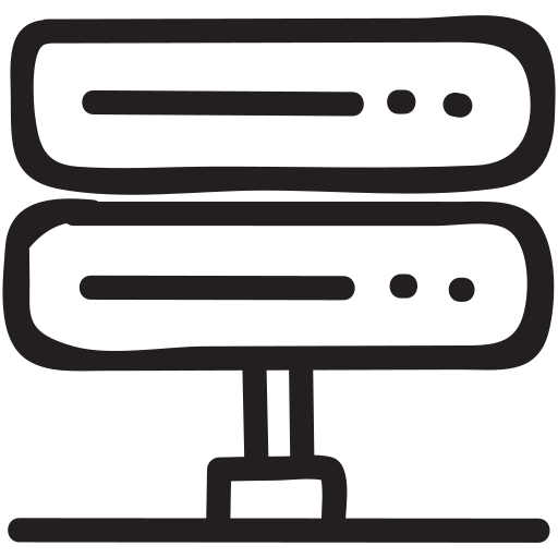 Communication, computing, data, database, device, network, server icon