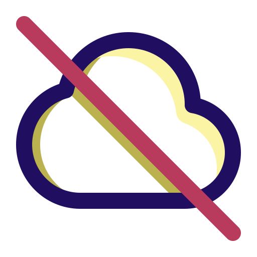 Cloud, computing, data, disable, off, server, unavailable icon