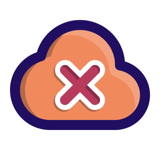 Cloud, computing, data, disable, off, server, unavailable icon