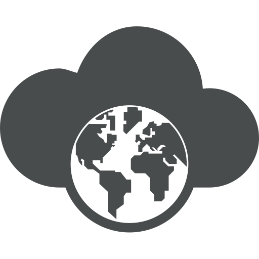 Cloud, communication, earth, global, globe, globe map, planet icon