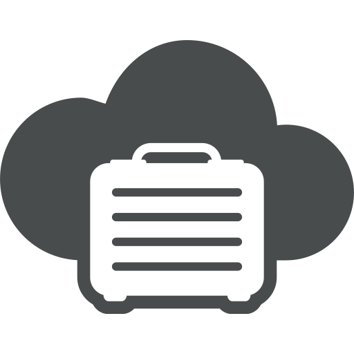 Business, cloud, cloud computing, office, suitecase icon