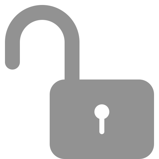 Lock, open icon