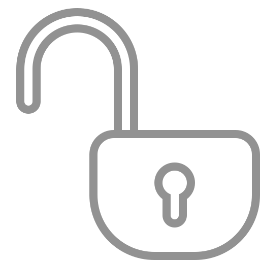 Lock, open icon