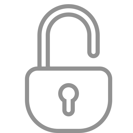 Lock, open icon