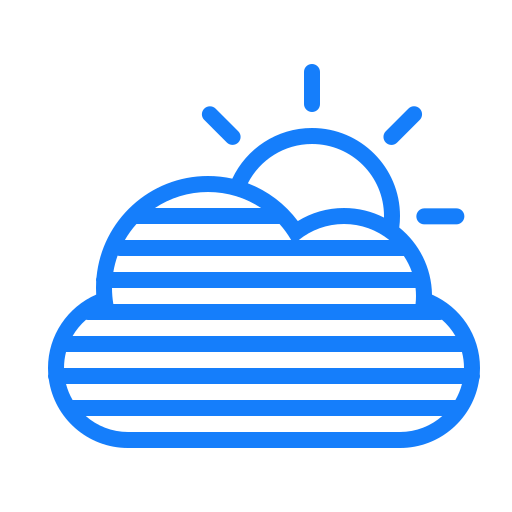Fog, cloud, sun icon