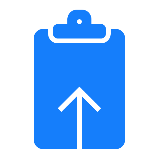 Clipboard, upload icon