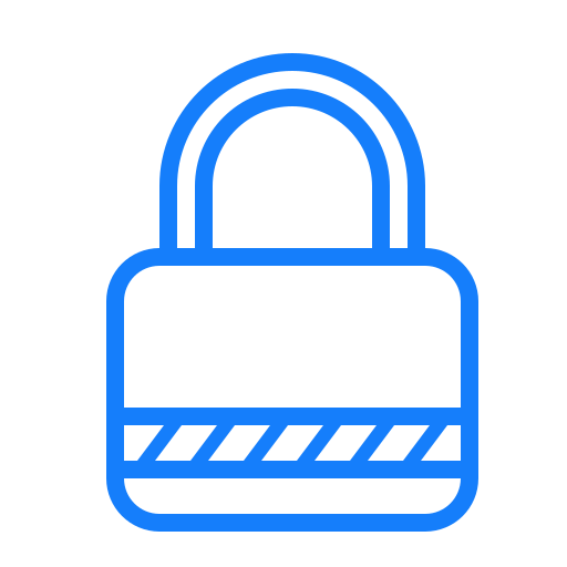 Lock, stripes icon