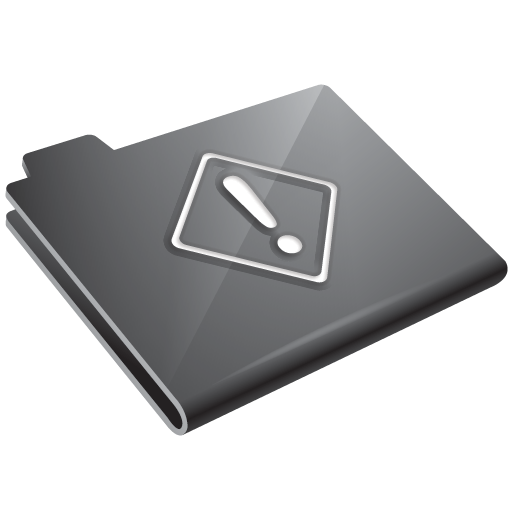 Attention, grey icon