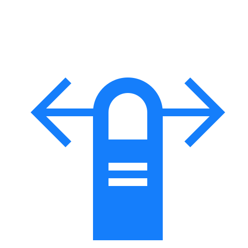 Finger, horizontally, swipe icon
