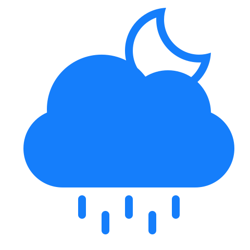 Moon, cloud, rain icon