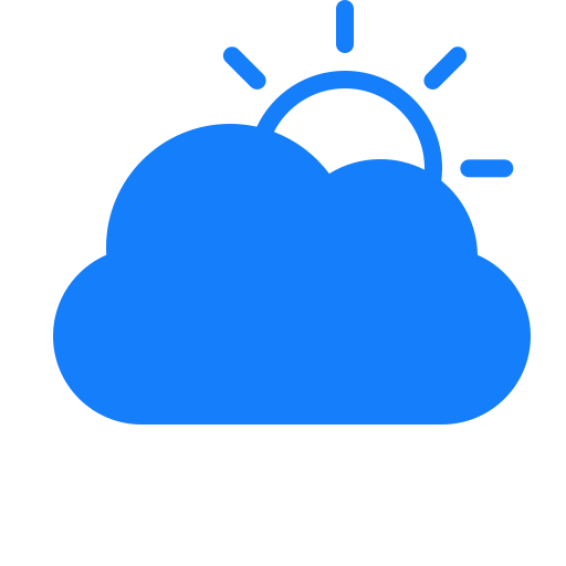 Cloud, sun icon