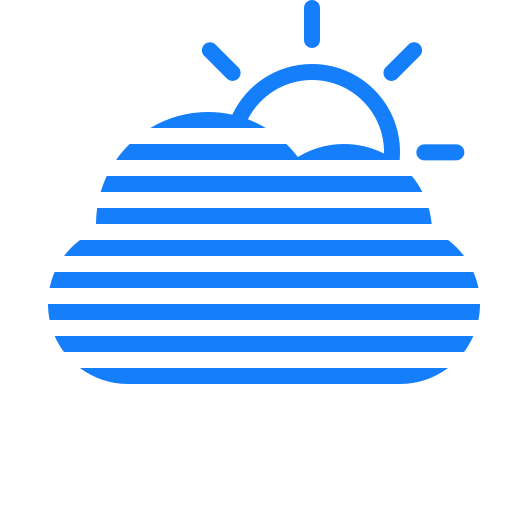Fog, cloud, sun icon