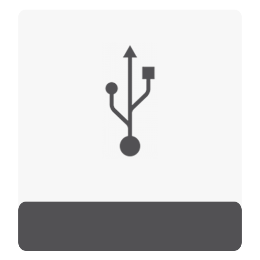 White, hdd, usb icon