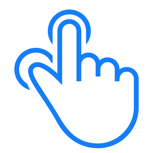 Finger, thumb, tap icon