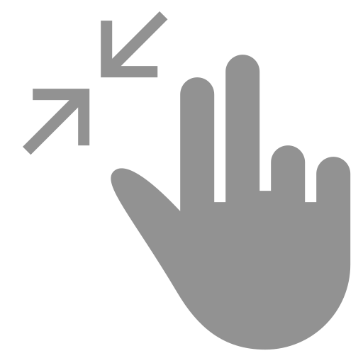 Resize, in, two, fingers icon