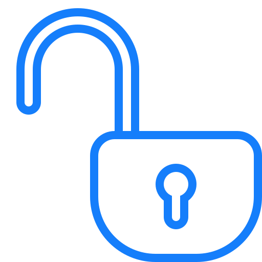 Lock, open icon