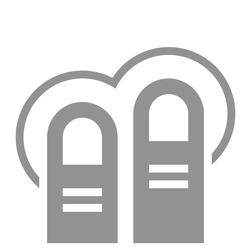 Fingers, two, tap icon