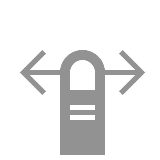 Finger, horizontally, swipe icon