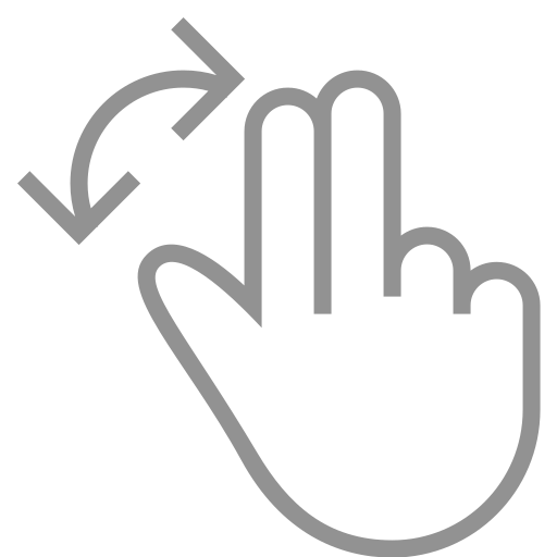 Rotate, two, fingers icon