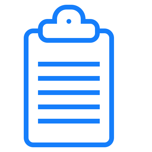 Text, clipboard icon