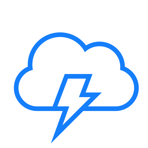 Lightning, cloud icon