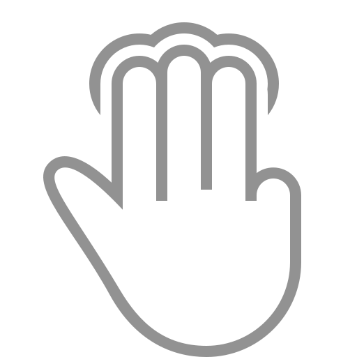 Three, tap, fingers icon