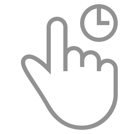 Finger, hold, tap icon