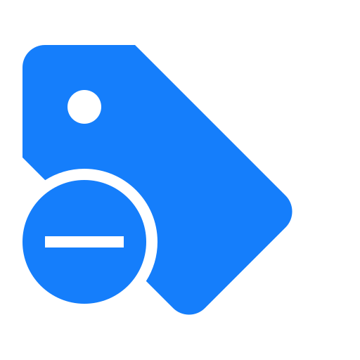 Tag, remove icon