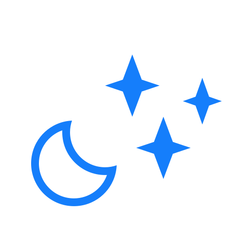 Stars, moon icon
