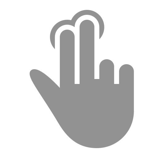 Tap, fingers, two icon