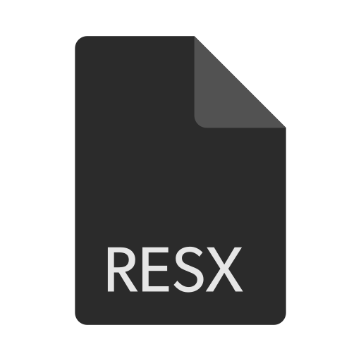 Resx, file, extension, format icon