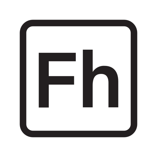 Adobe, extension, file, format, freehand icon