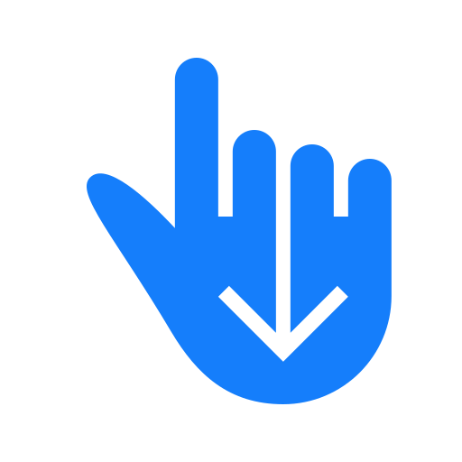 Down, finger, swipe icon
