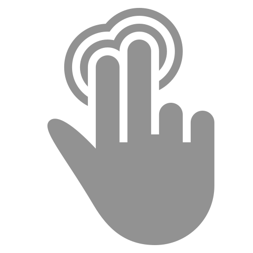 Double, three, tap, fingers icon