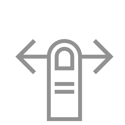 Finger, horizontally, swipe icon