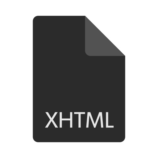 Xhtml, file, extension, format icon