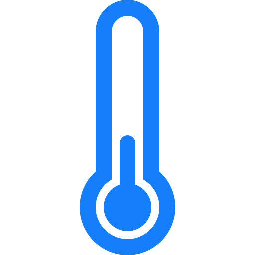 Quarter, thermometer icon