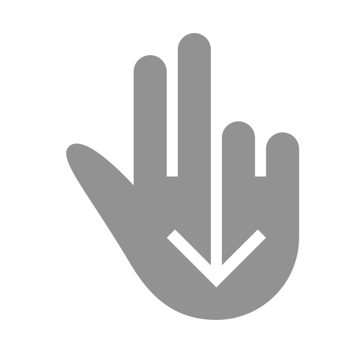 Swipe, down, two, fingers icon
