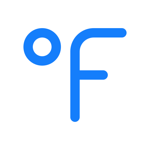 Degree, fahrenheit icon