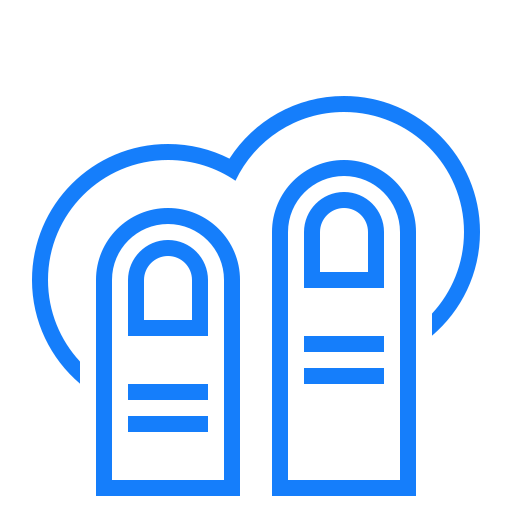 Tap, fingers, two icon