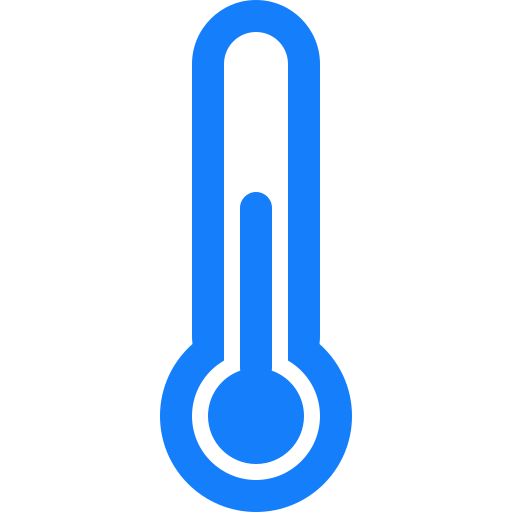 Thermometer, half icon
