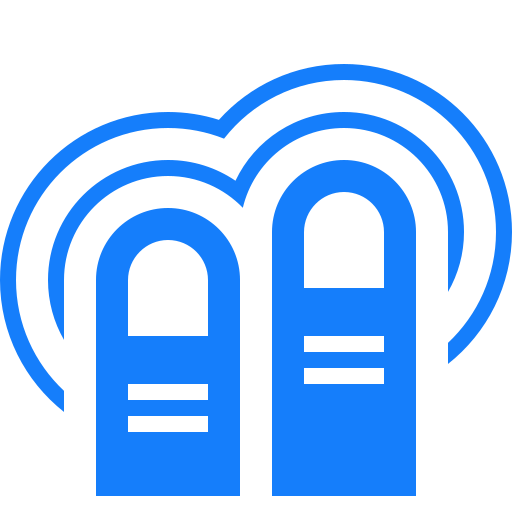 Double, tap, fingers, two icon