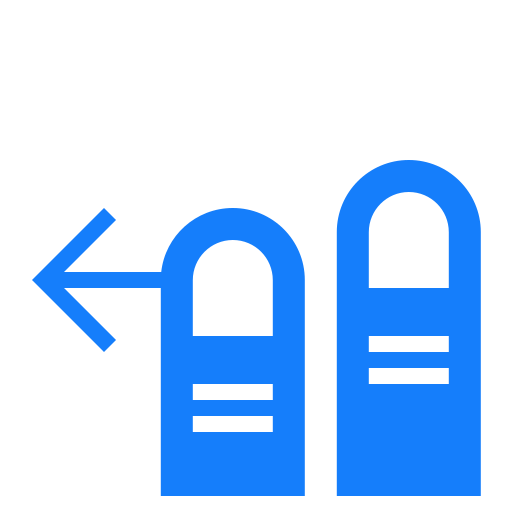 Swipe, left, fingers, two icon